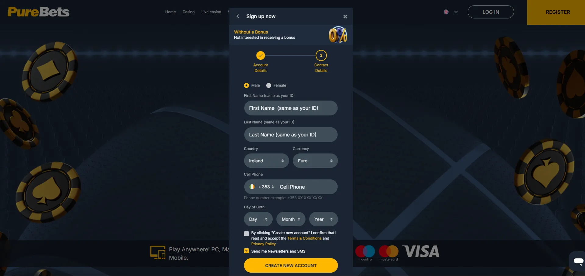 Bet 65 login